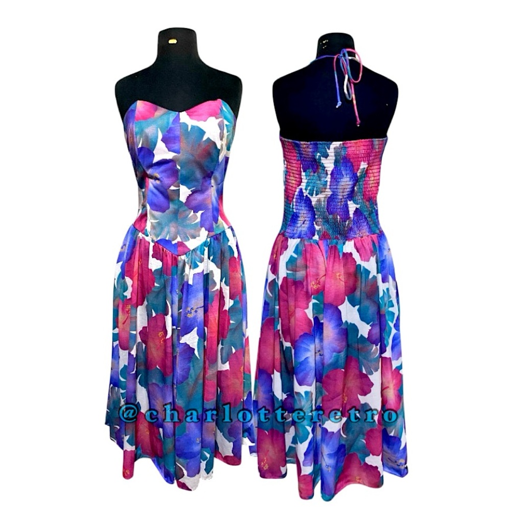 vtg Sally Lou Floral Sundress with Pockets